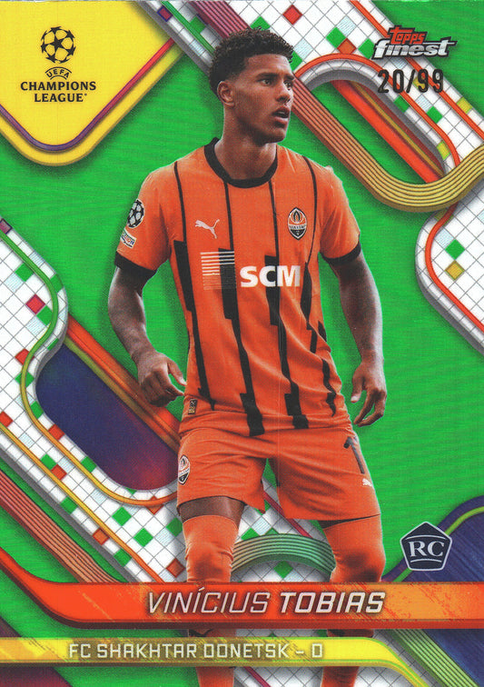 2024 Topps Finest UCC Green /99 Vinicius Tobias RC Shakhtar Donetsk