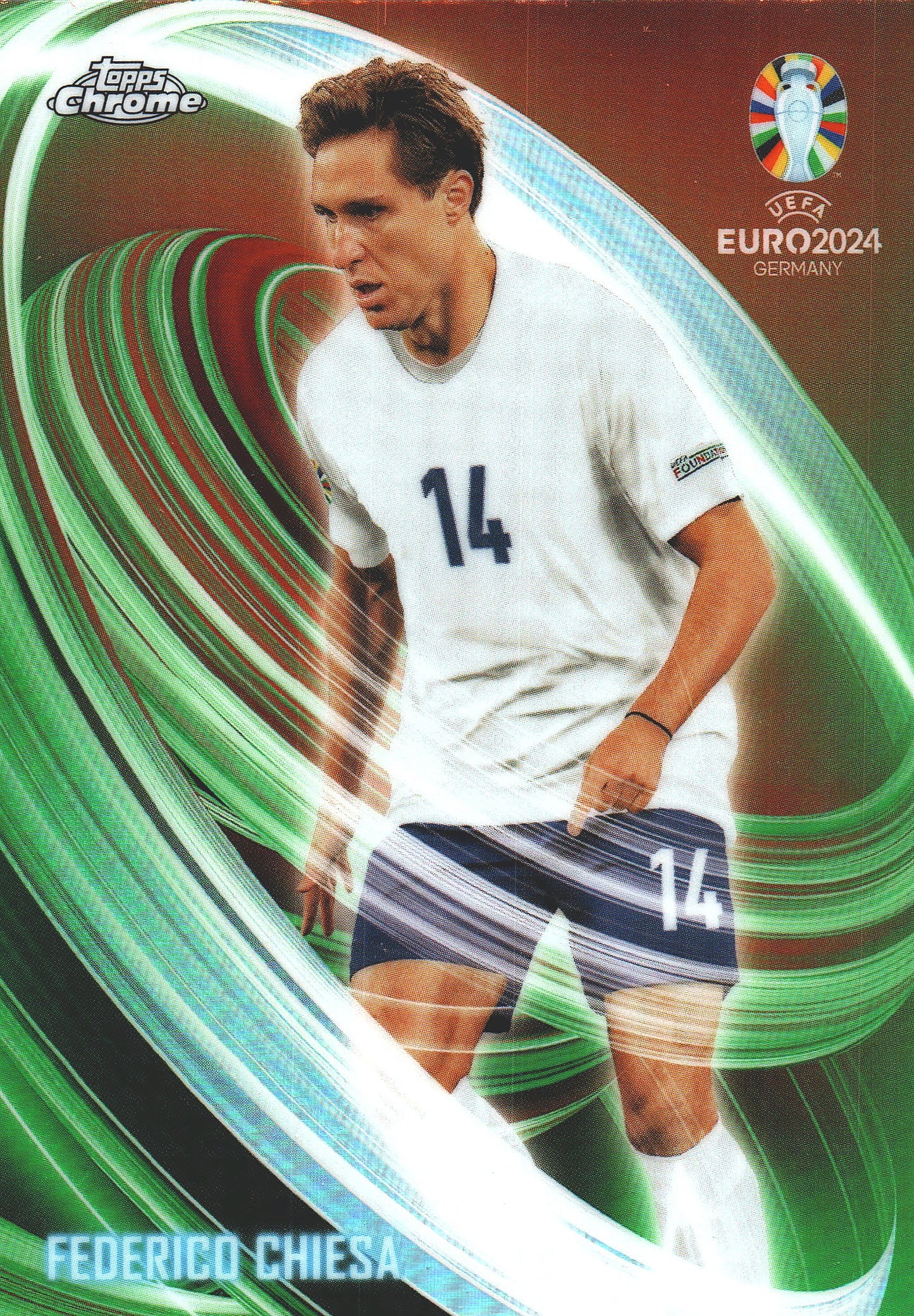 2024 Topps Chrome Euro 2024 Neon Nations Federico Chiesa #NN-2 Italy