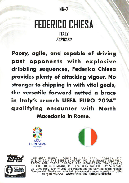 2024 Topps Chrome Euro 2024 Neon Nations Federico Chiesa #NN-2 Italy