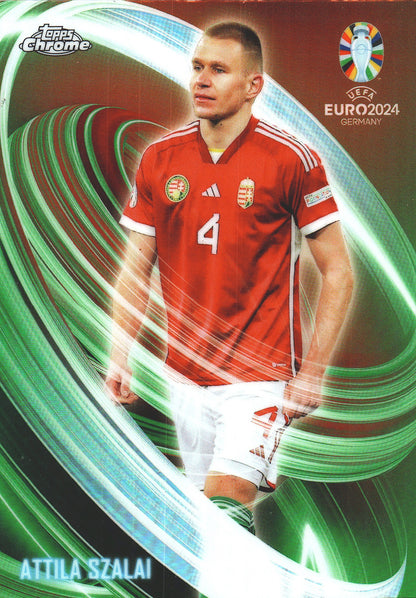 2024 Topps Chrome Euro 2024 Neon Nations Attila Szalai #NN-13 Hungary