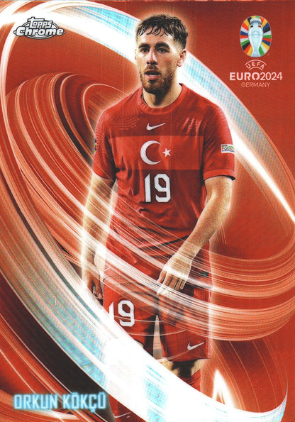 2024 Topps Chrome Euro 2024 Neon Nations Orkun Kökçü #NN-21 Turkey
