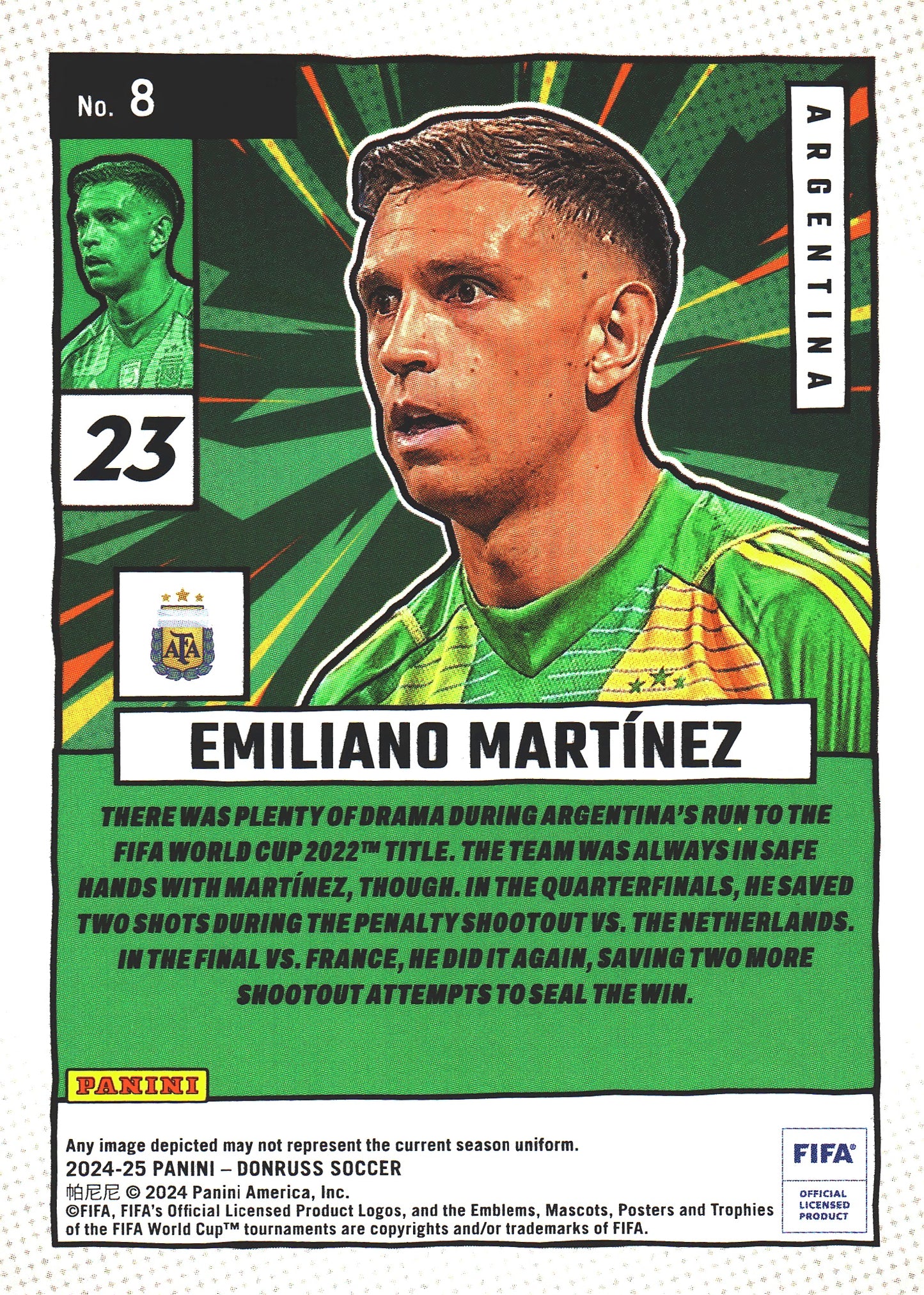 2024 Panini Donruss FIFA Net Marvels Emiliano Martinez #8 Argentina