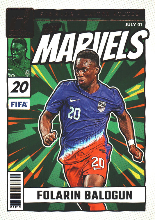 2024 Panini Donruss FIFA Net Marvels Folarin Balogun #19 USA