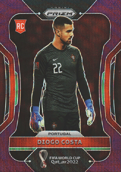 2022 Panini Prizm World Cup Purple Wave /99 Diogo Costa RC #176 Portugal
