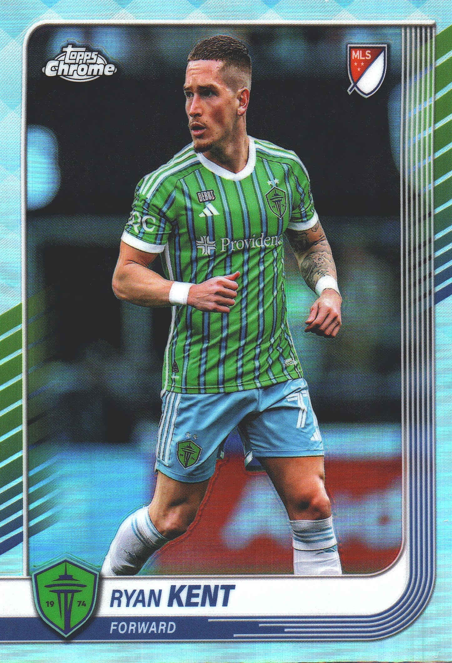 2025 Topps Chrome MLS Refractor Ryan Kent #22 Seattle Sounders