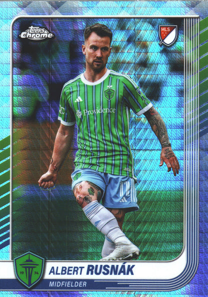 2025 Topps Chrome MLS Prism Albert Rusnak #171 Seattle Sounders