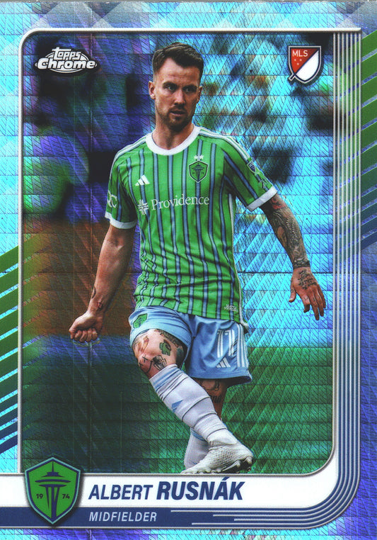 2025 Topps Chrome MLS Prism Albert Rusnak #171 Seattle Sounders