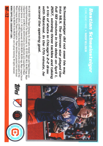2025 Topps Chrome MLS 1995 Bastian Schweinsteiger #NF-12 Chicago Fire
