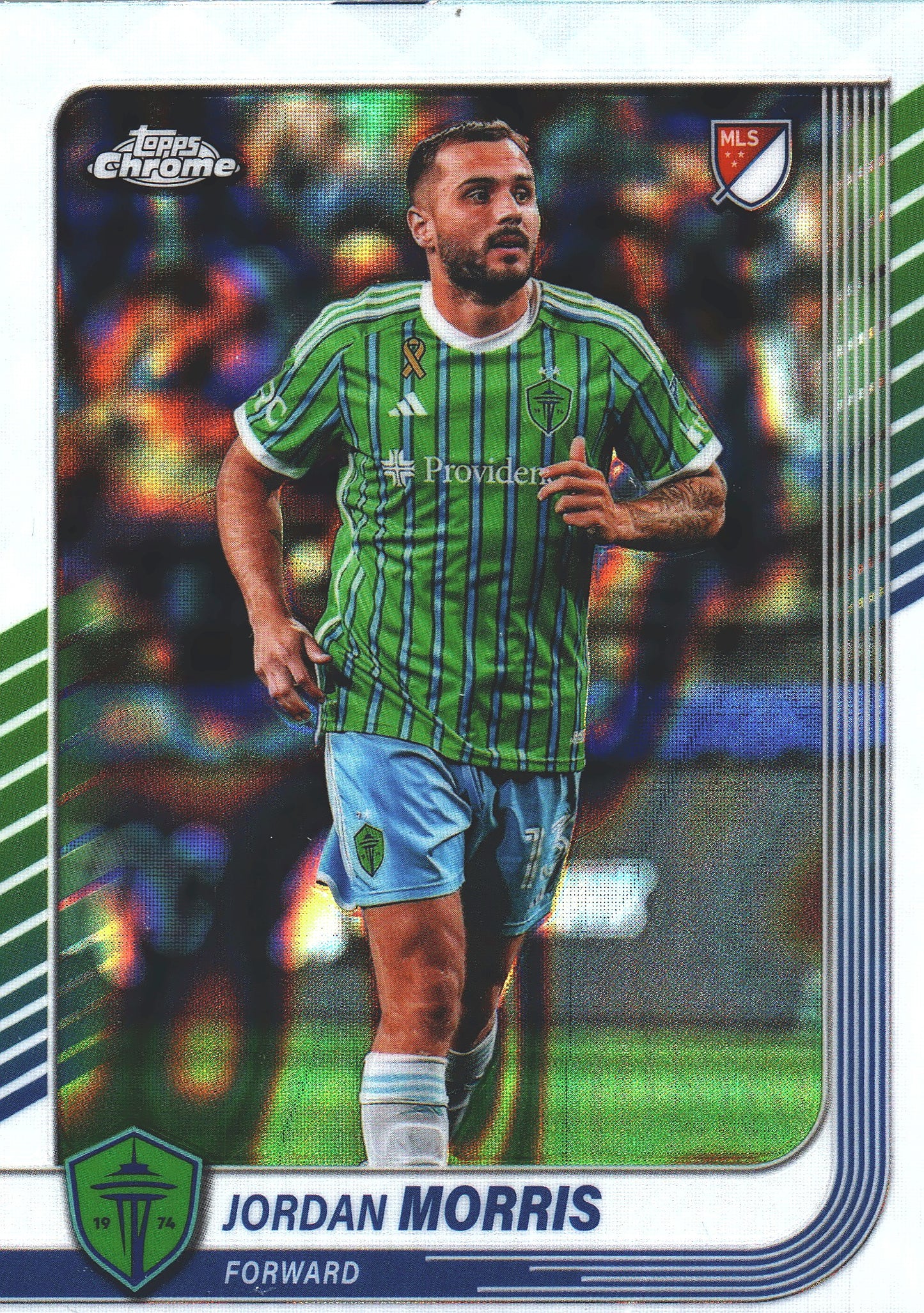 2025 Topps Chrome MLS White Lava Refractor SP Jordan Morris #125 Seattle Sounders