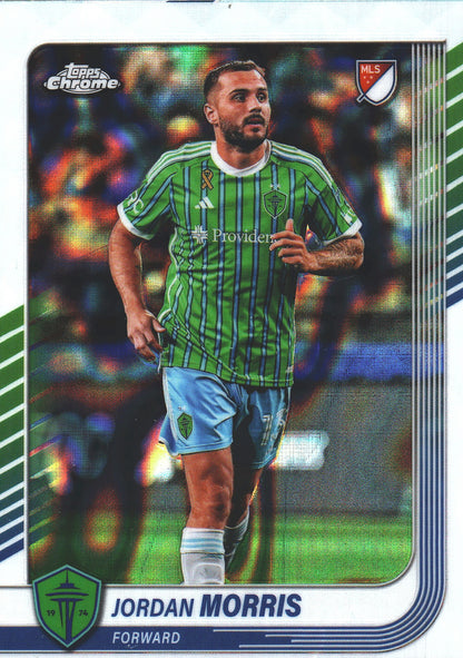 2025 Topps Chrome MLS White Lava Refractor SP Jordan Morris #125 Seattle Sounders