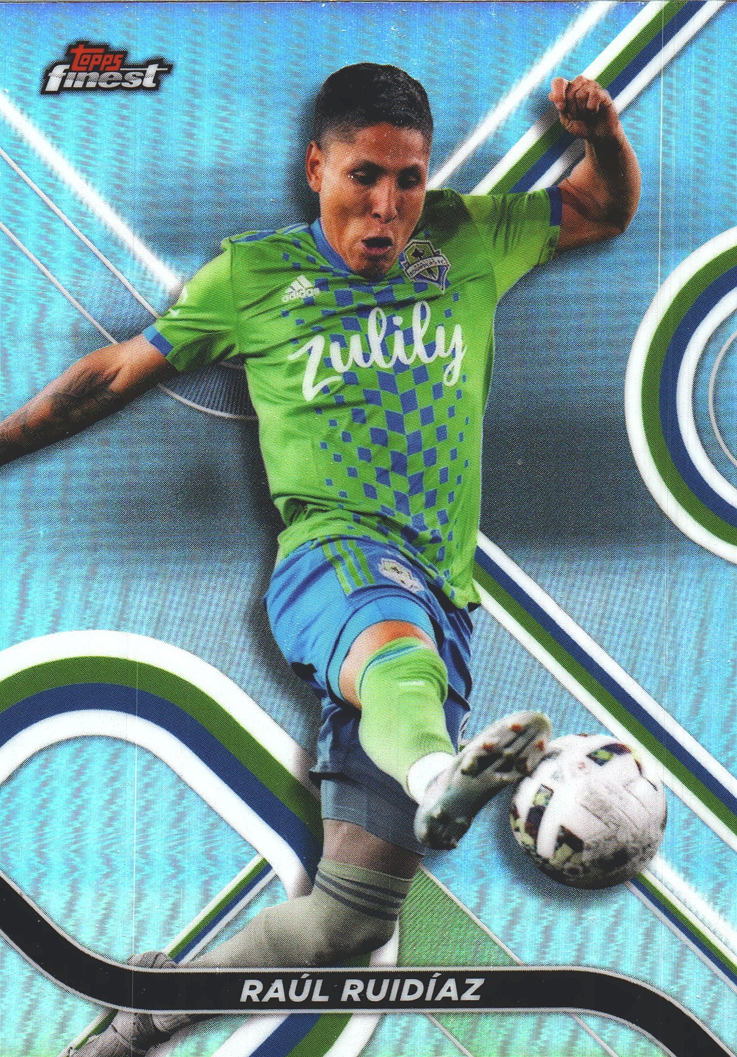 2022 Topps Finest MLS Refractor Raul Ruidiaz #71 Seattle Sounders