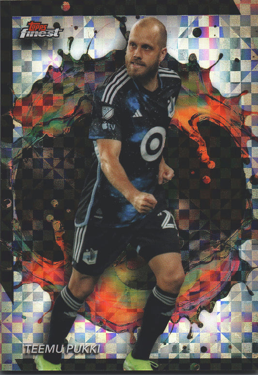 2024 Topps Finest MLS Checkerboard Refractor Teemu Pukki #213 Minnesota United FC