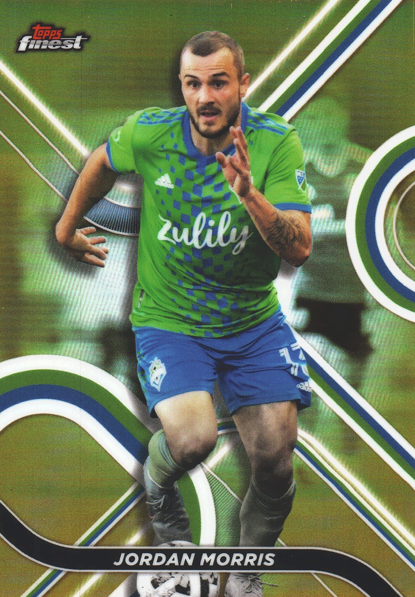 2022 Topps Finest MLS Gold /50 Jordan Morris #46 Seattle Sounders