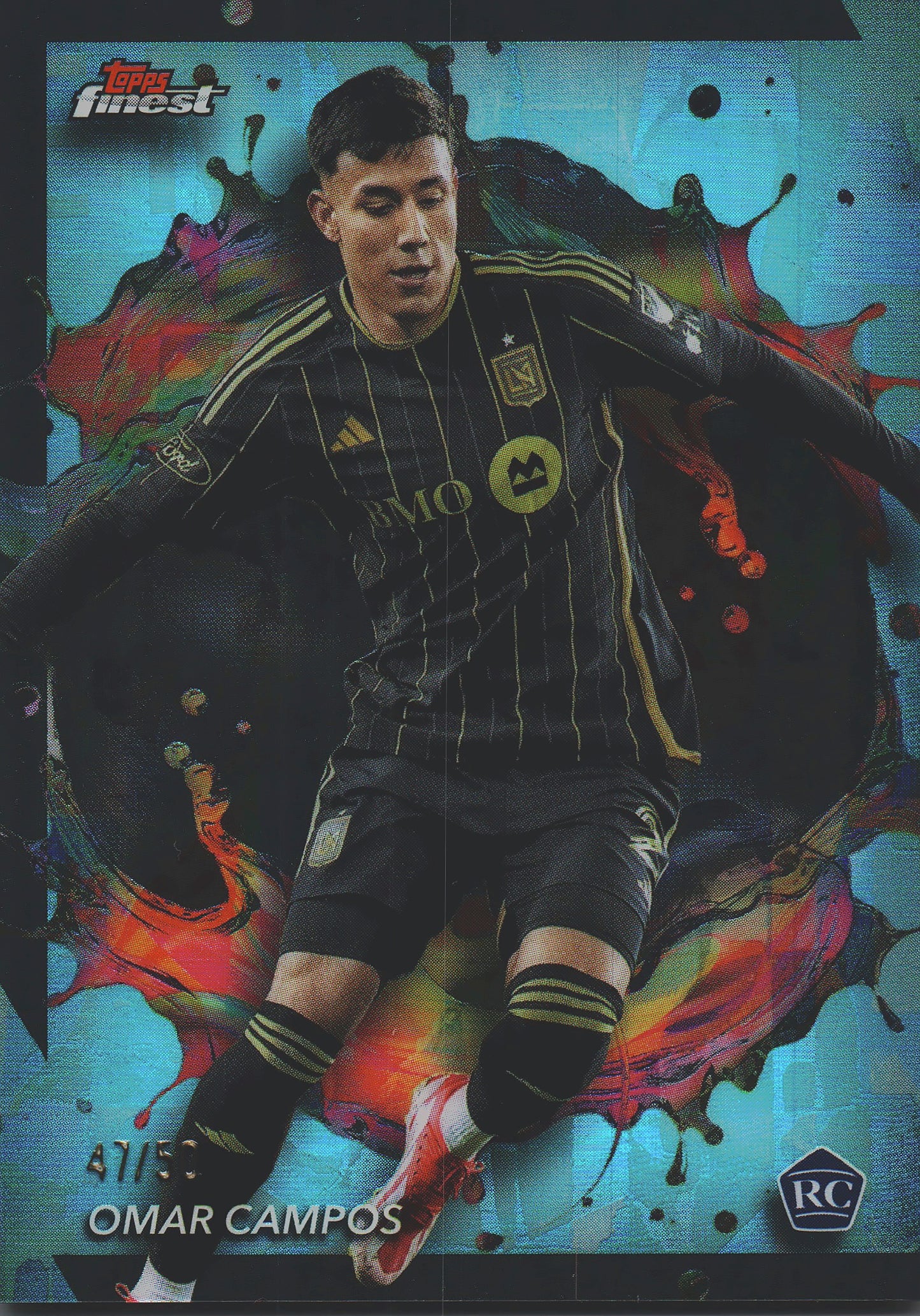 2024 Topps Finest MLS Aqua /50 Omar Campos RC #278 LAFC