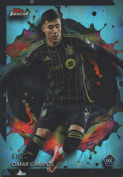 2024 Topps Finest MLS Aqua /50 Omar Campos RC #278 LAFC
