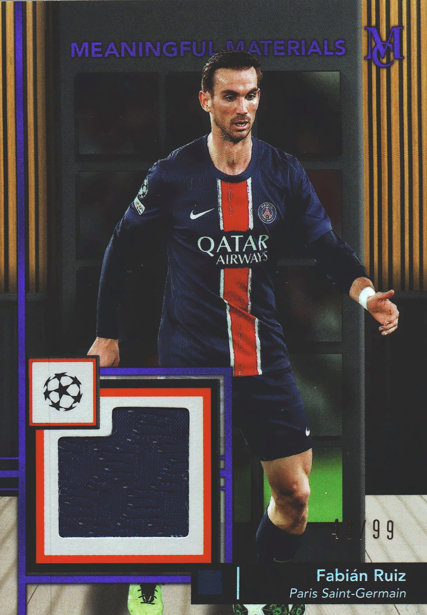 2024 Topps Museum UCC Fabian Ruiz Patch /99 #MMSR-FR Paris SG