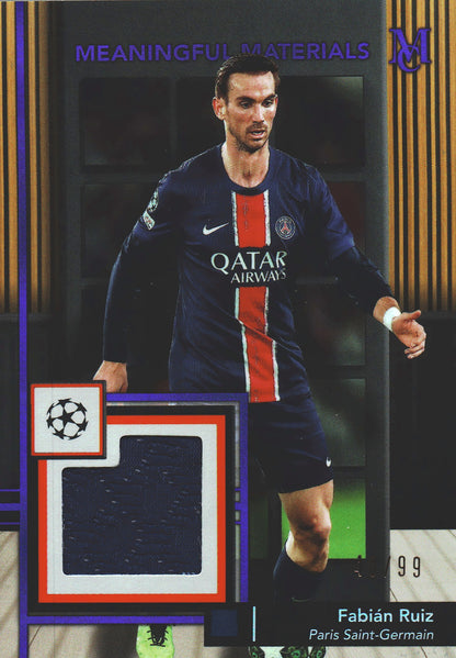 2024 Topps Museum UCC Fabian Ruiz Patch /99 #MMSR-FR Paris SG