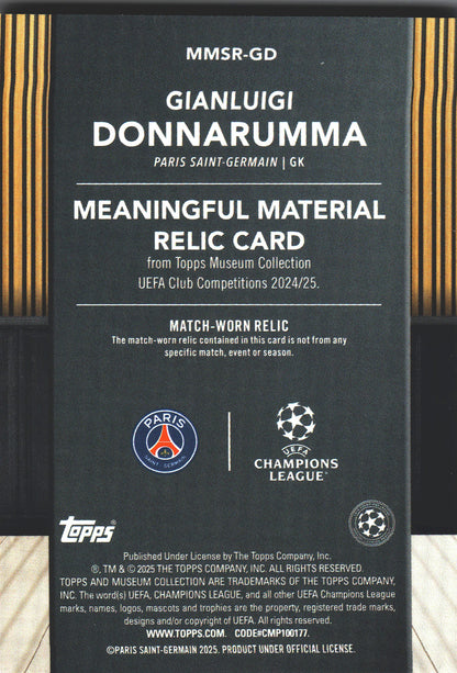 2024 Topps Museum UCC Gianluigi Donnarumma Patch /50 #MMSR-GD Paris SG