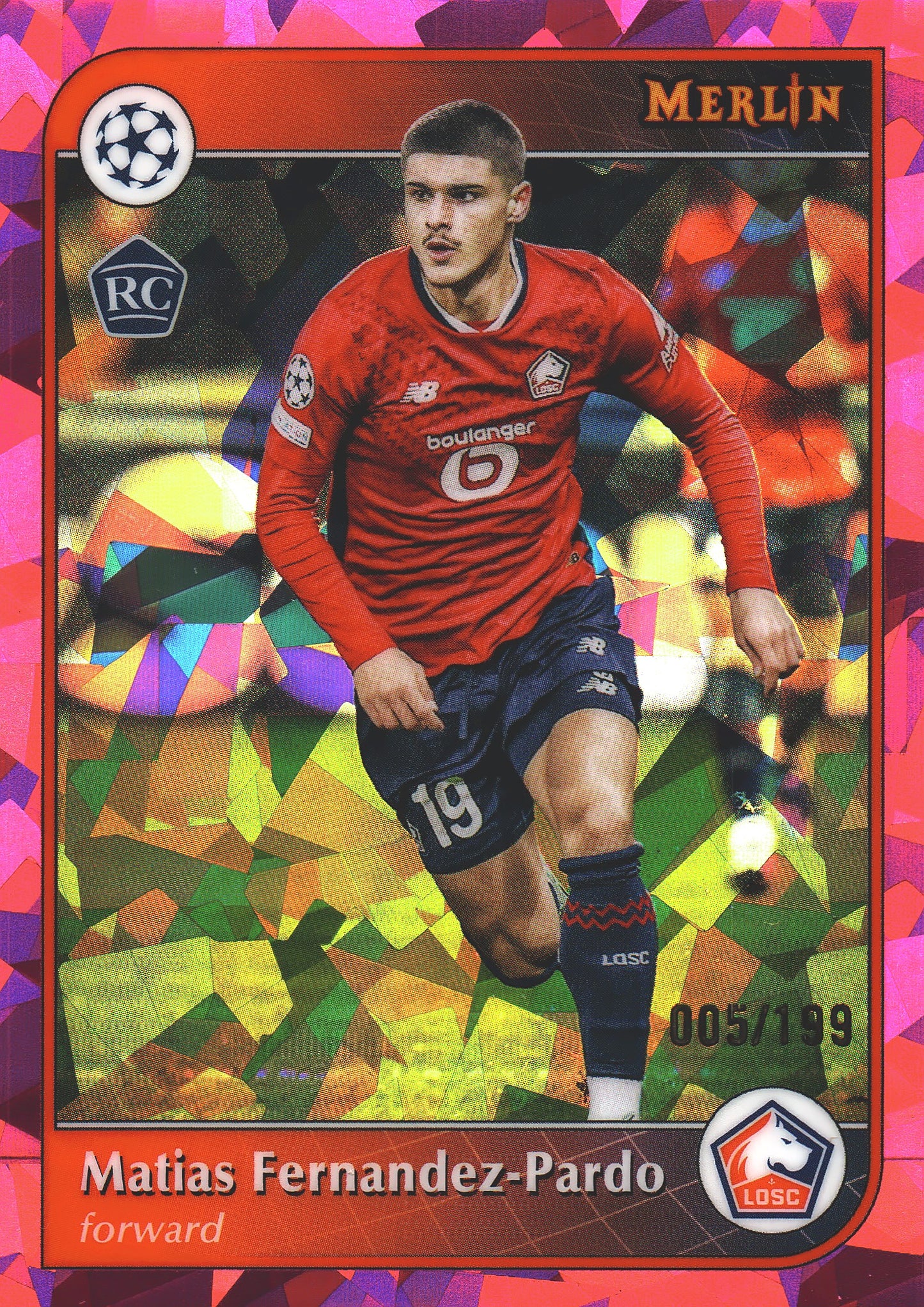 2024 Topps Merlin UCC Pink /199 Matias Fernandez Pardo #103 LOSC