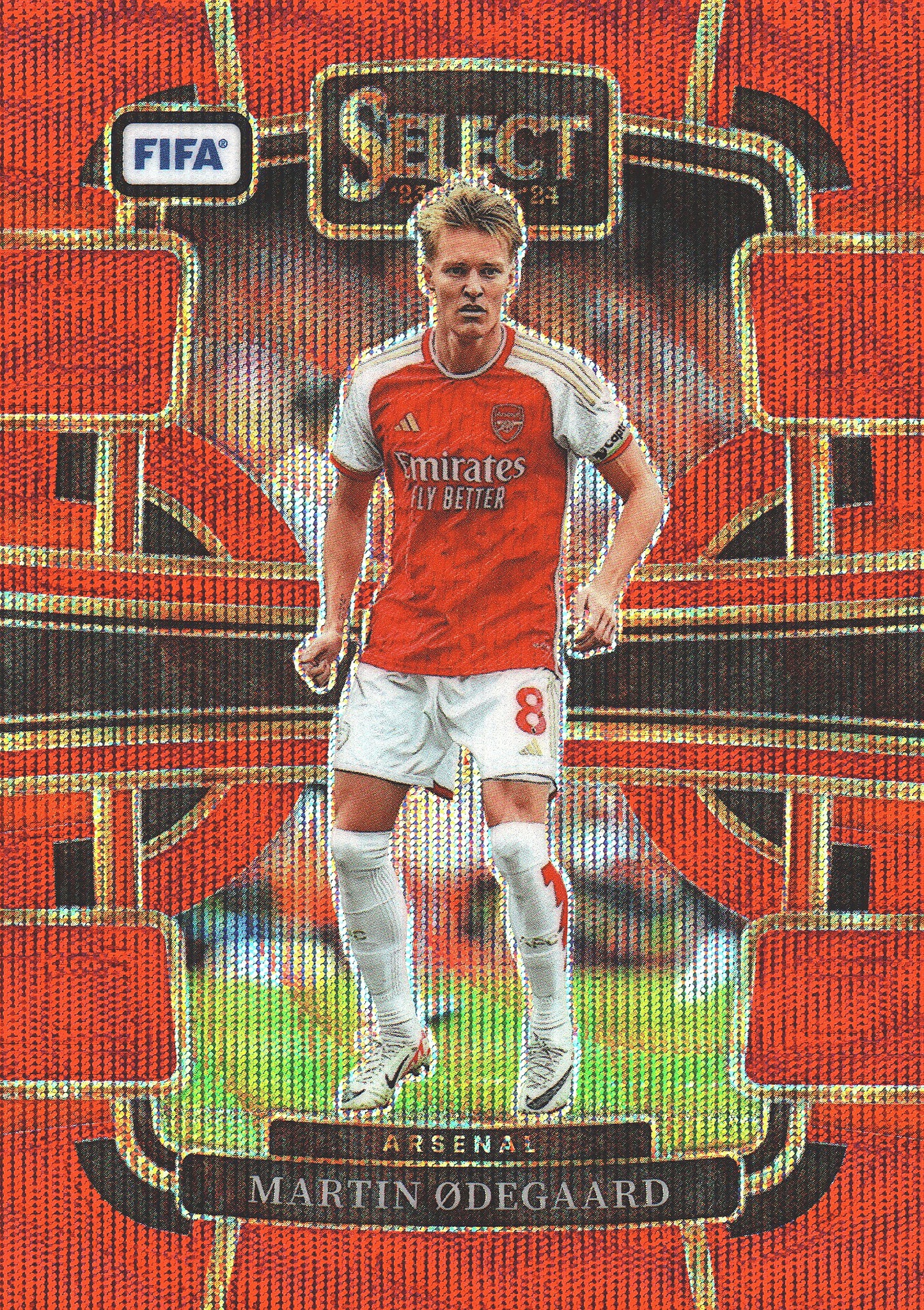 2023 Panini Select FIFA Red Wave /149 Martin Odegaard #2 Arsenal