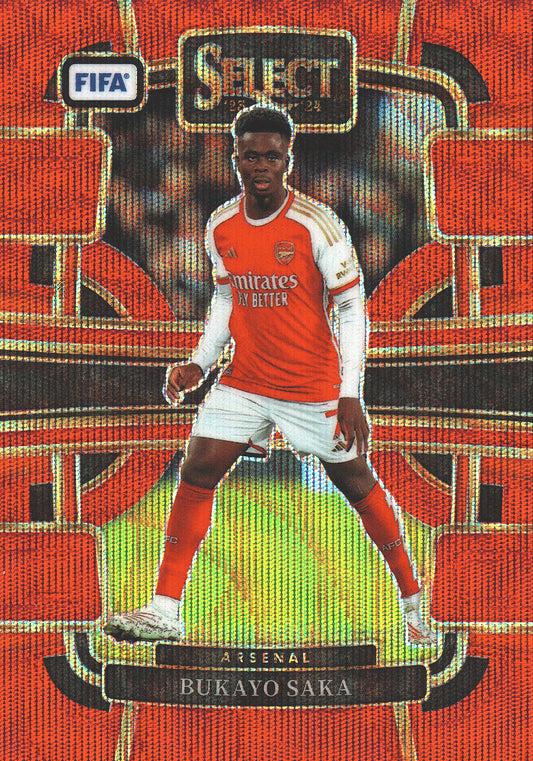 2023 Panini Select FIFA Red Wave /149 Bukayo Saka #4 Arsenal
