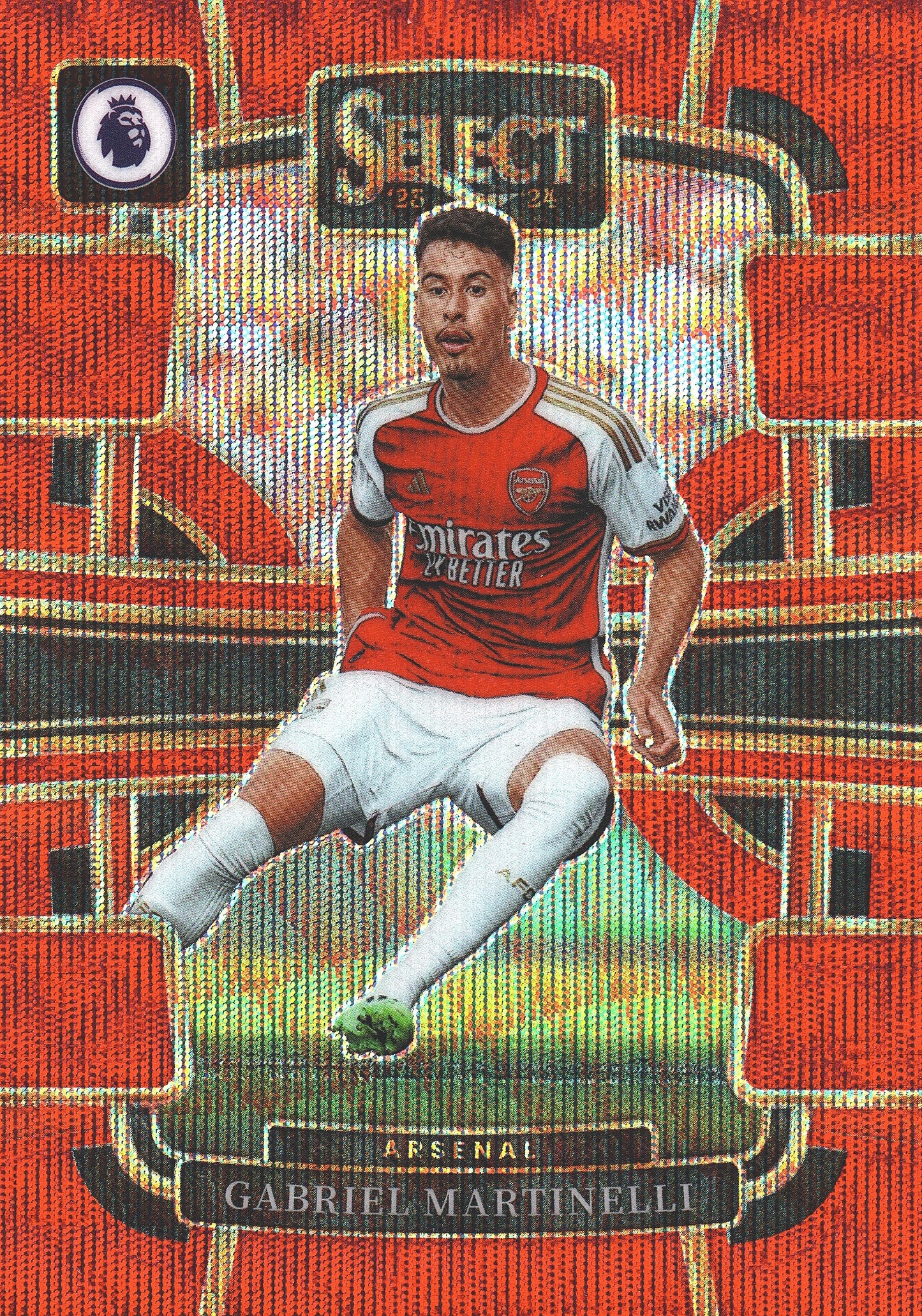 2023 Panini Select FIFA Red Wave /149 Gabriel Martinelli #7 Arsenal