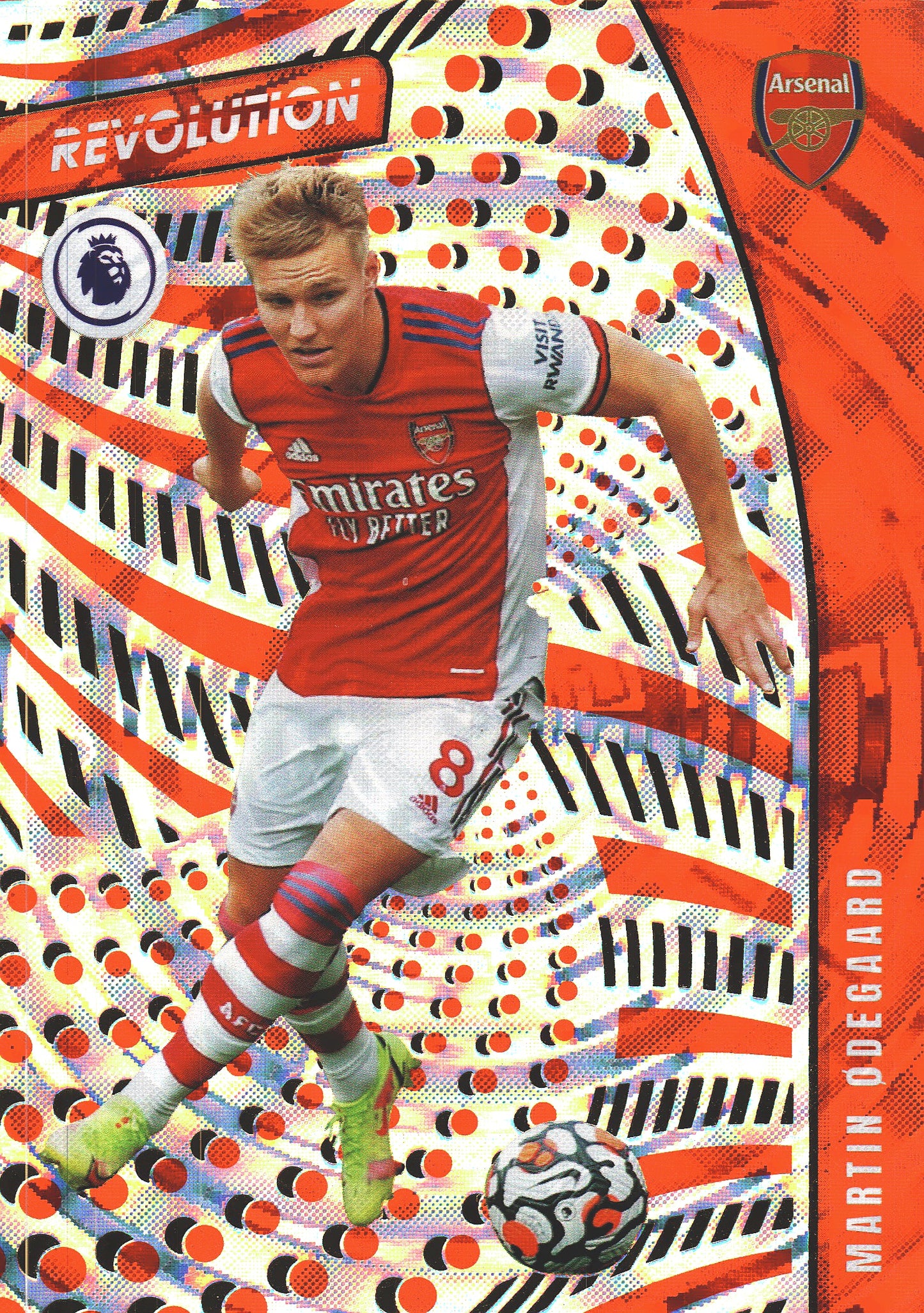 2021 Panini Revolution Fractal Red Martin Odegaard #63 Arsenal