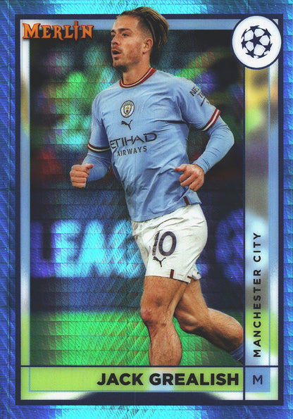 2022 Topps Merlin UCC Aqua Prism Jack Grealish #95 Manchester City