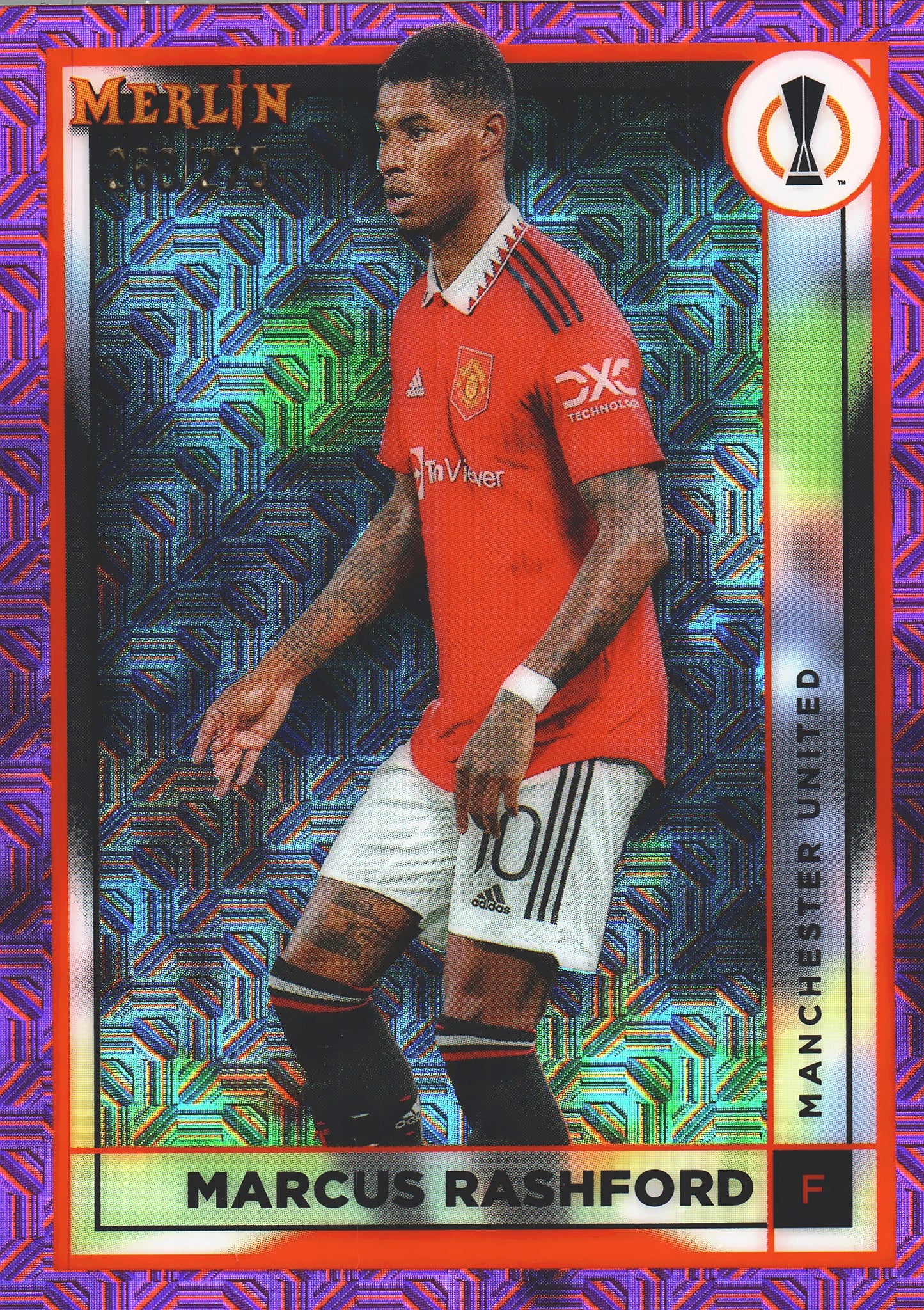 2022 Topps Merlin UCC Pink Mojo /275 Marcus Rashford #98 Manchester United