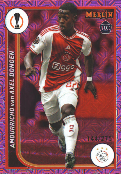 2023 Topps Merlin UCC Pink Mojo /275 Van Axel Dongen RC #9 Ajax