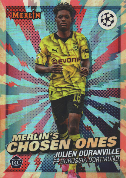 2023 Topps Merlin UCC Merlin's Chosen Ones Julien Duranville RC #MC-7 Dortmund