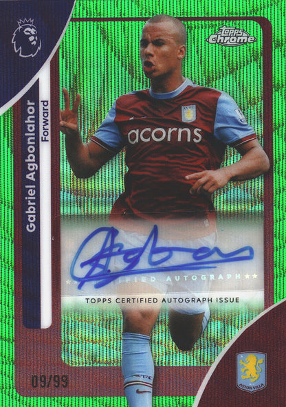 2025 Topps Chrome PL Green Wave /99 Gabriel Agbonlahor #CA-G1 Aston Villa