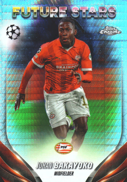 2023 Topps Chrome UCC Prism Johan Bakayoko #33 PSV Eindhoven