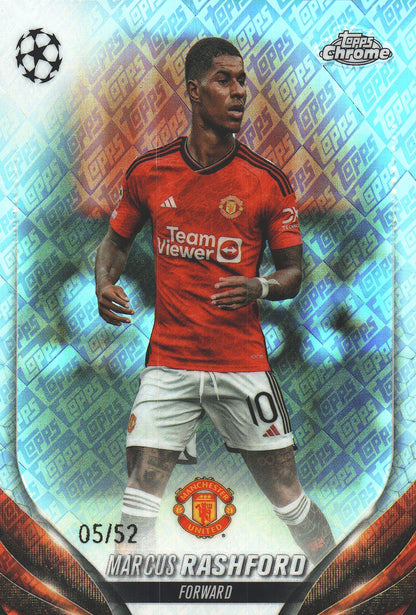 2023 Topps Chrome UCC Toppsfractor /52 Marcus Rashford #16 Manchester United