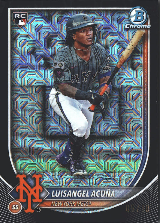 2025 Topps Bowman Chrome Black Mojo /10 Luis Angel Acuna RC #32 New York Mets