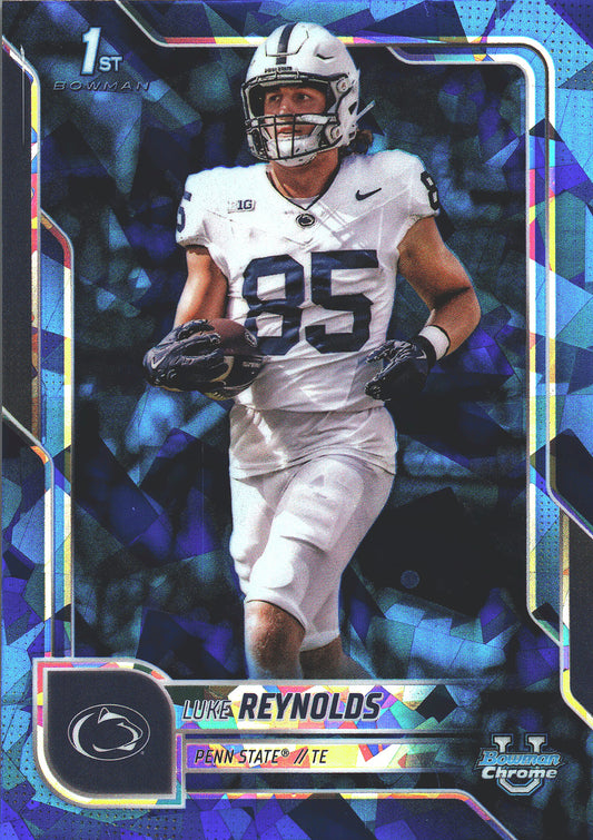2025 Topps Bowman U Chrome Sapphire 1st Luke Reynolds #44 Penn State Nittany Lions
