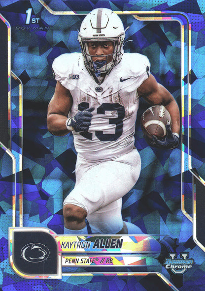 2025 Topps Bowman U Chrome Sapphire 1st Kaytron Allen #70 Penn State Nittany Lions