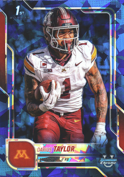 2025 Topps Bowman U Chrome Sapphire 1st Darius Taylor #126 Minnesota Golden Gophers