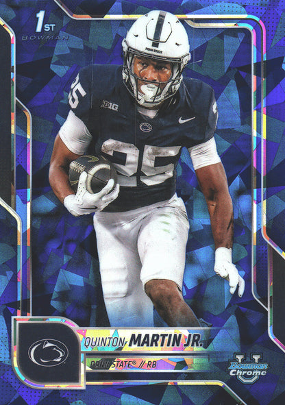 2025 Topps Bowman U Chrome Sapphire 1st Quinton Martin Jr. #167 Penn State Nittany Lions