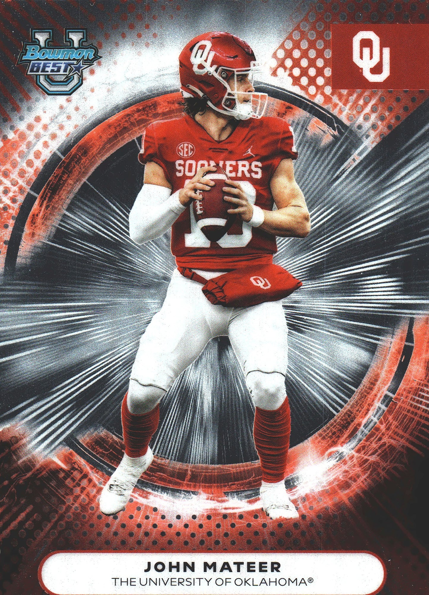 2025 Topps Bowman Best U John Mateer #27 Oklahoma Sooners