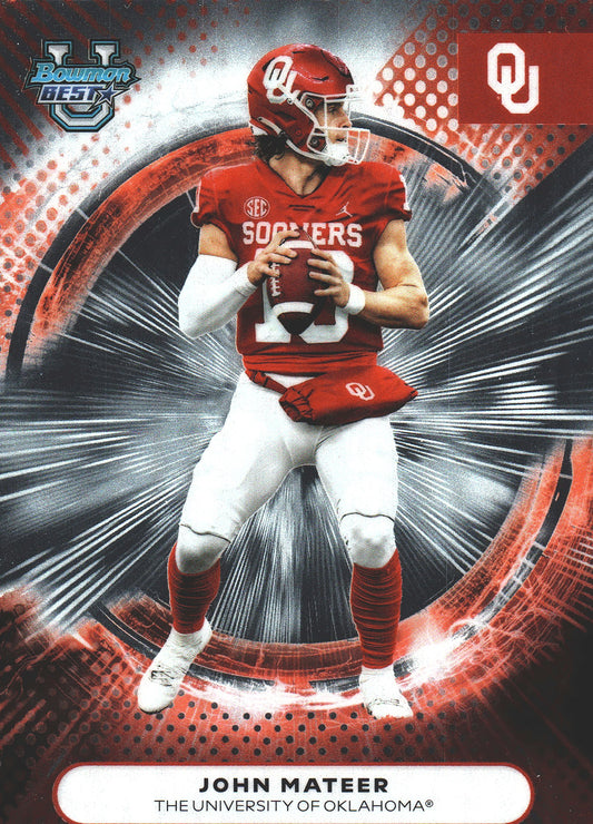 2025 Topps Bowman Best U John Mateer #27 Oklahoma Sooners