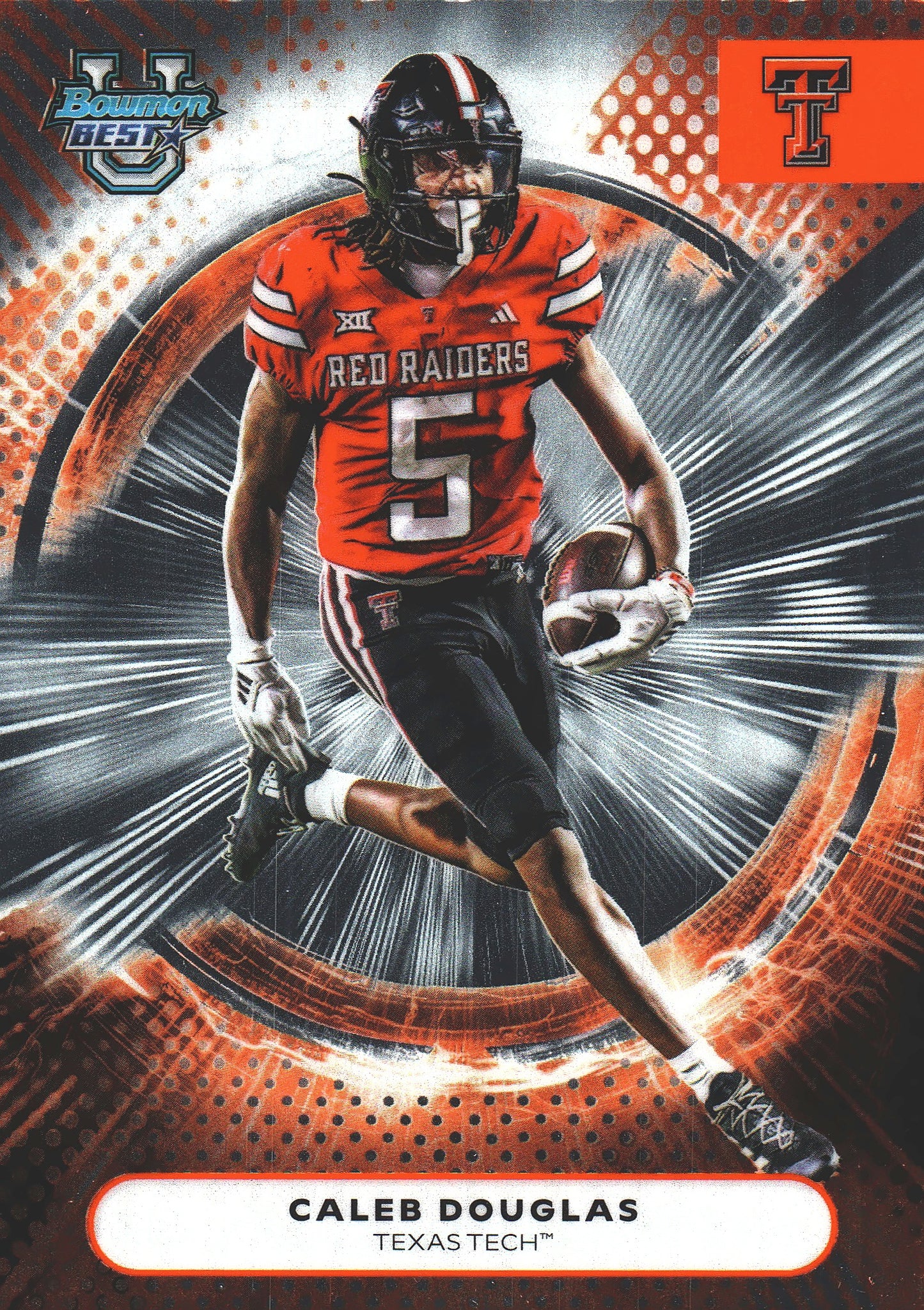 2025 Topps Bowman Best U Caleb Douglas #47 Texas Tech Red Raiders