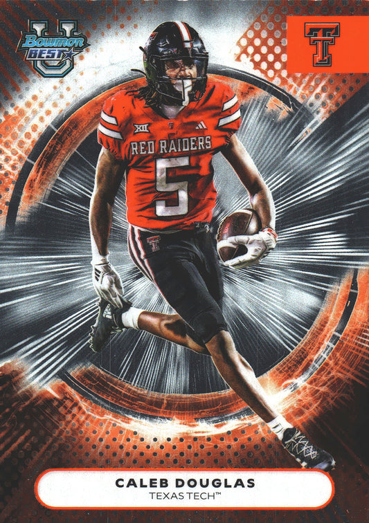2025 Topps Bowman Best U Caleb Douglas #47 Texas Tech Red Raiders