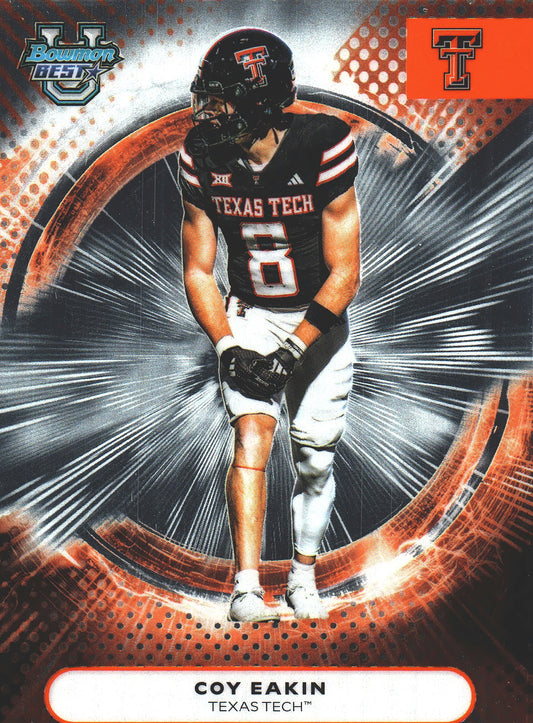 2025 Topps Bowman Best U Coy Eakin #48 Texas Tech Red Raiders