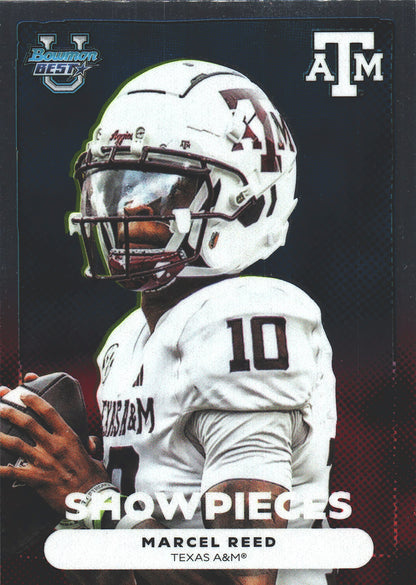 2025 Topps Bowman Best U Showpieces Marcel Reed #BS-5 Texas A&M Aggies