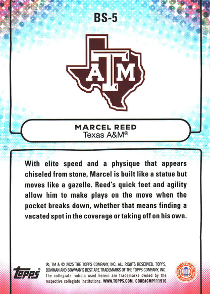 2025 Topps Bowman Best U Showpieces Marcel Reed #BS-5 Texas A&M Aggies