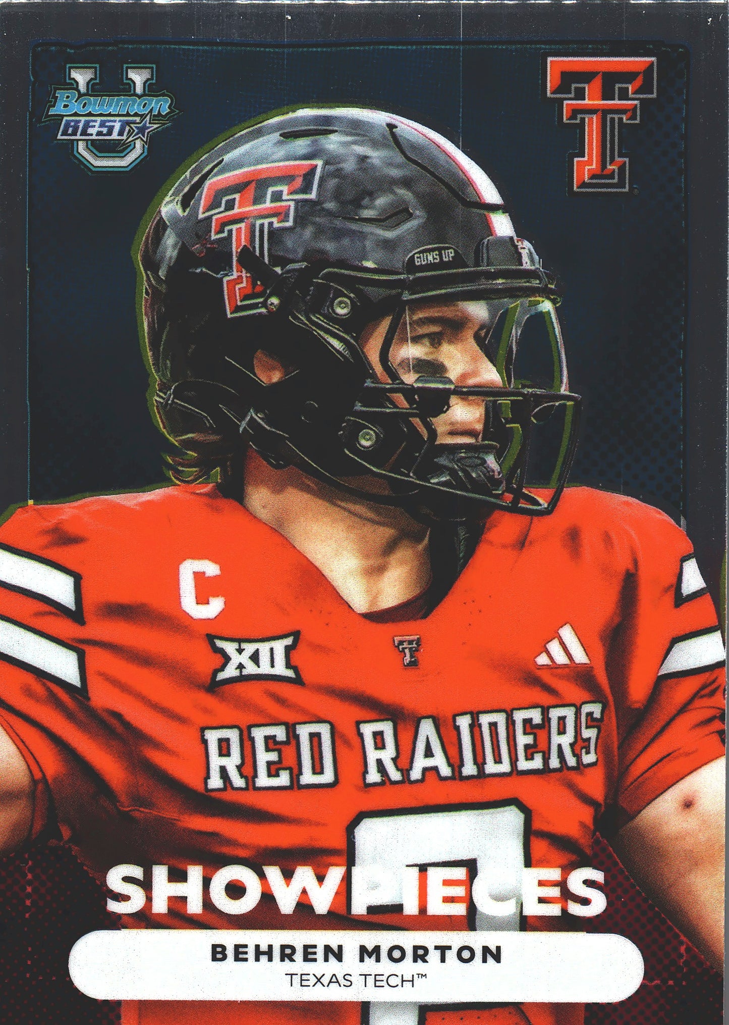 2025 Topps Bowman Best U Showpieces Behren Morton #BS-8 Texas Tech Red Raiders