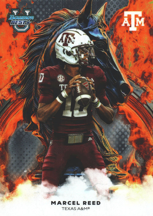 2025 Topps Bowman Best U Workhorse Marcel Reed #W-4 Texas A&M Aggies