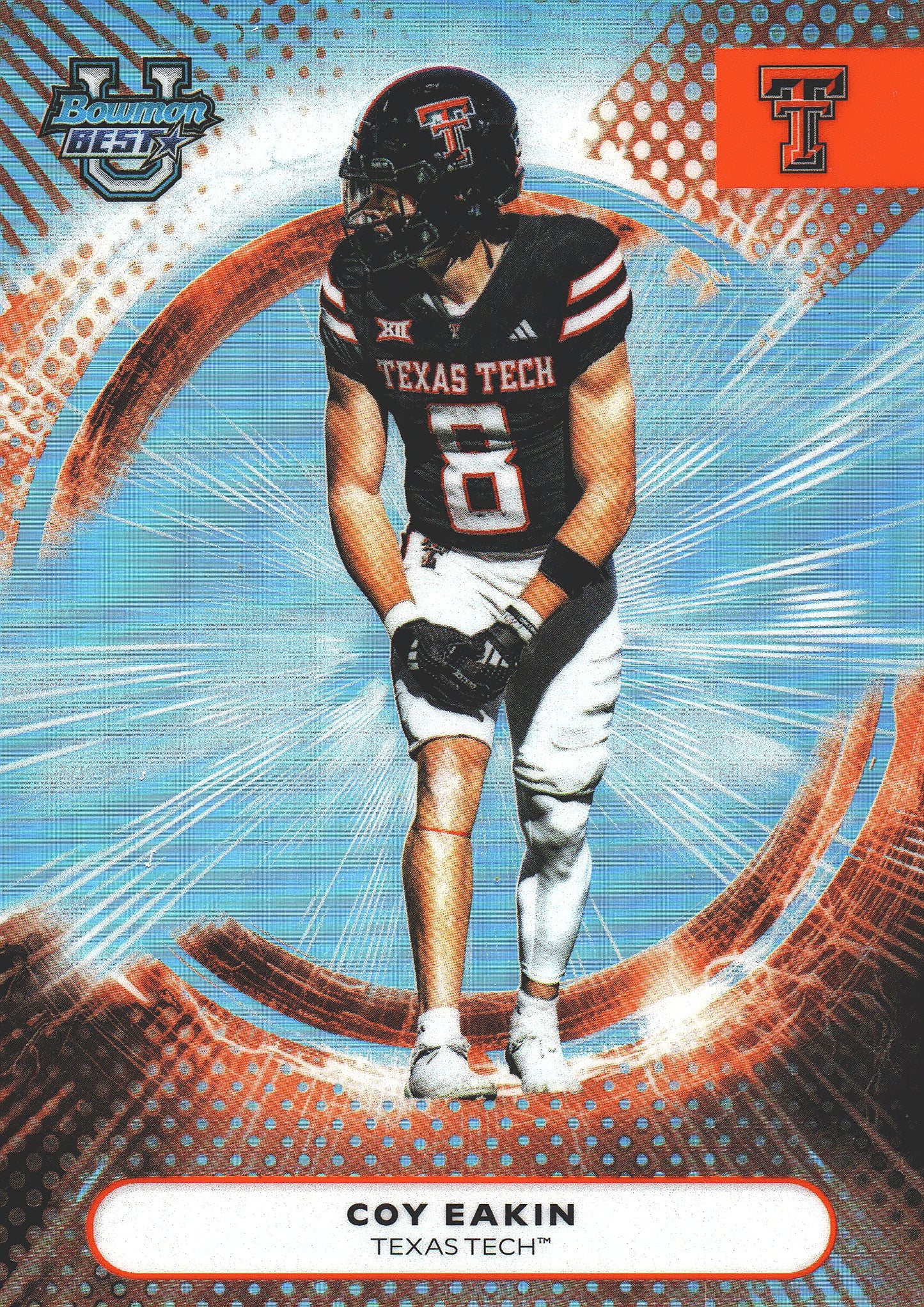 2025 Topps Bowman Best U Refractor Coy Eakin #48 Texas Tech Red Raiders