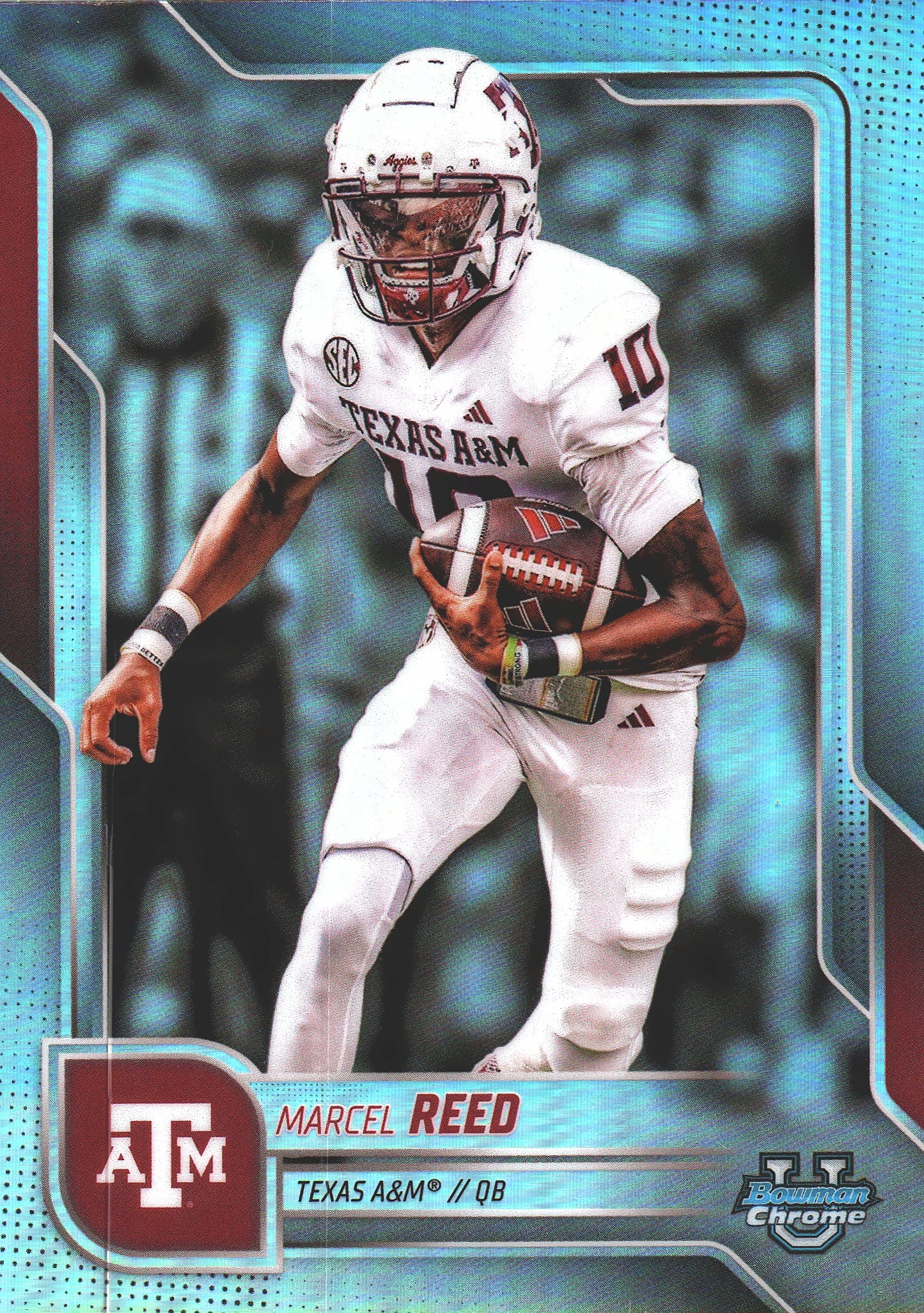 2025 Topps Bowman U Chrome Refractor Marcel Reed #133 Texas A&M Aggies